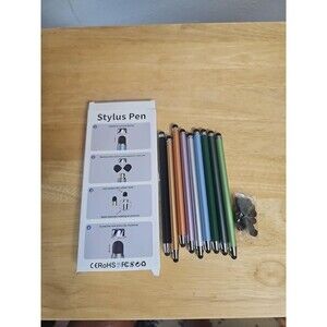 9 Pack Stylus Pens for iPad iPhone Android Touchscreen + Replacement Tips